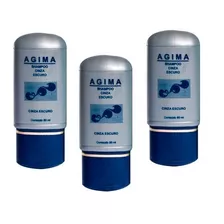 Shampoo Para Cabelos Grisalhos Cinza Escuro 80ml - Kit Com 3
