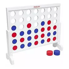 Juego Gosports Giant Wooden 4 En Una Fila - 3 Pies De Ancho 