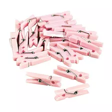 Baby Pink Mini Clothespin Baby Shower Party Favors - 48 Piez