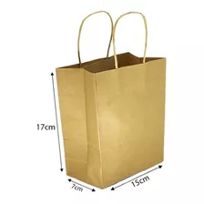 100 Sacolas Ppp (17x15x7,5) - Papel Kraft