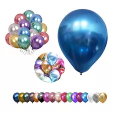 Balão Metalizado Redondo Bexiga 9 Polegadas C/25un Decoração