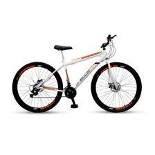 Mountain Bike Ello Bike Velox Aro 29 21v Freios De Disco Mecânico Câmbios Ltx Cor Branco/laranja