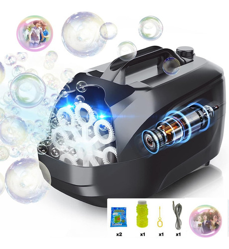 Máquina De Burbujas Automática Recargable Con 2 Velocidades Hts-10-2830 Gmld