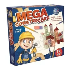 Blocos De Montar Mega Construções Engenheiro 76 Peças Mdf