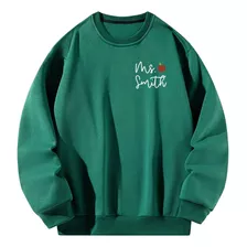 Mulheres Crewneck Moletom Pulôver Top Outono Manga Longa