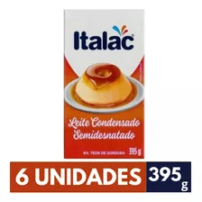 Kit 6 Leite Condensado Semidesnatado Italac Caixa 395g