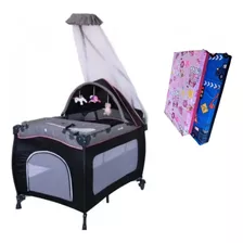 Cuna Corral Para Bebe Ebaby Toldillo , Mecedora, Colchoneta 