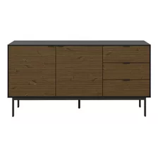 Buffet Soma 2pt+3cj 149,9x41,2x75,9 Negro/walnut