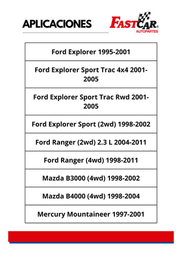2 Amortiguador Del Ford Explorer Sport Trac 4x4 2001- 2005 Foto 3