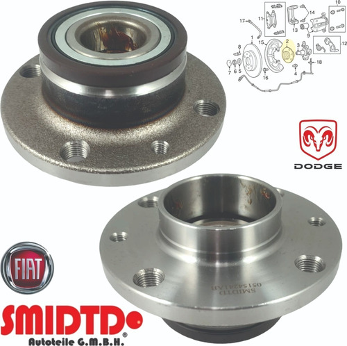 Mazas Ruedas Traseras Con Balero Abs Fiat Grand Punto 07-09 Foto 4