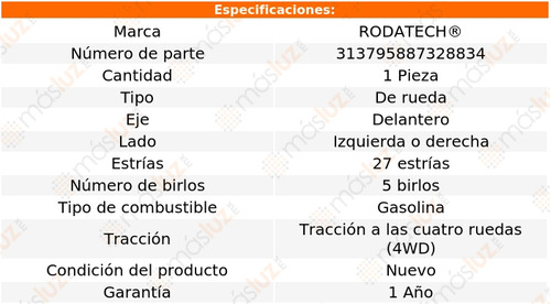 (1) Maza Rueda Del Izq/der Mountaineer 5.0l 8 Cil 4wd 97/01 Foto 5