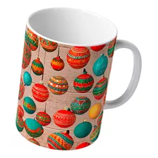 Taza 315 Ml Navidad Esferas Navideñas Colgando Regalo Café 