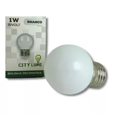 Kit 10 Lâmpadas Bolinha Led 1w E27 Luz E Decoração