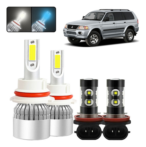 Kit Faros Luz Led 9007 14000lm Para Mitsubishi Haz Alta/baja