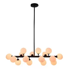 Lustre Pendente Júpiter 16 Lâmpadas G9 Preto Pd10201-16.000 110v/220v