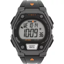 Relógio Timex Tw5m49400, 10 Voltas, 43 Mm, Frequência Cardíaca, Cor Da Malha, Cor Preta, Moldura, Cor De Fundo Preta, Cinza