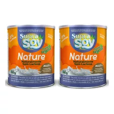 Leite Em Pó Nature Sem Lactose Lata 300g Supra Soy Kit 2unid