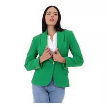 Saco Blazer Shyla Cuello Con Solapa Botón Al Frente