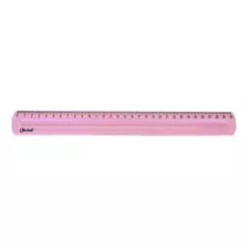 Régua Escolar E Escritório De 30cm Acrinil Cor Rosa Premium