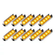 10x Amber Led Trailer Truck Side Lights 4led Clearance Rv C