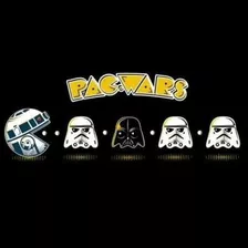 Quadro Decorativo Pac Man Star Wars 30x20 Em Pvc