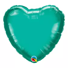 Balão Coração Verde Chrome - 18 Polegadas - Qualatex #89650