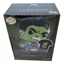 Funko Pop Marvel Avengers Endgame Box Hulk Glow + Camiseta