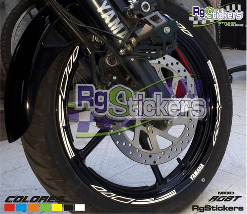 Calcomanias Para Rin Moto Tipo Tron Yamaha Italika Honda Etc Foto 2
