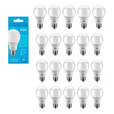 Kit 20 Lâmpadas Led Bulbo 12w 6500k E27 Branco Frio