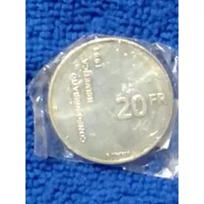 Moneda De Suiza En Plata, 20 Francos De 1991