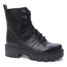 Bota Feminina Mooncity Coturno Tratorada Preto 