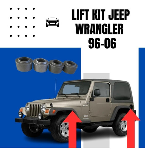 Lift Kit Aumentos Jeep Tj Rubicon-wrangler 1996-2006 2 Pul Foto 2