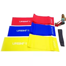 Urbnfit Bandas De Ejercicio Largas (5 Pies) Con Anclaje Par.