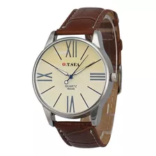 Reloj Casual Acero Cuarzo Marca O.t.sea Modelo 1007# Café