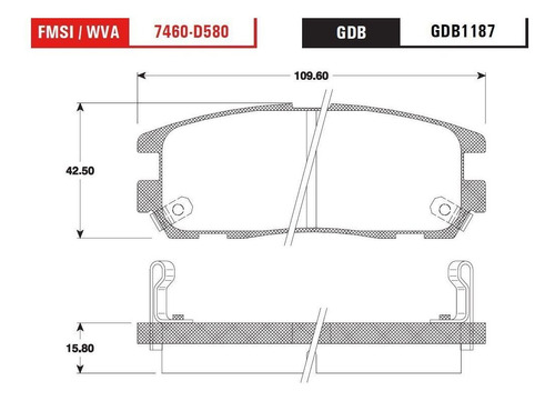 Balatas Trw Traseras Honda Passport 1996 A 2000 Foto 2