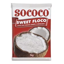  Coco Flocos Sococo Adocicado E Úmido Pacote Com 1 Kg Sweet