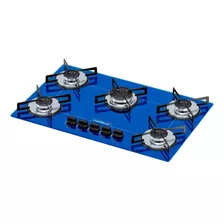 Fogão Cooktop Gás Ultra Chamalux 5 Bocas Azul Bivolt