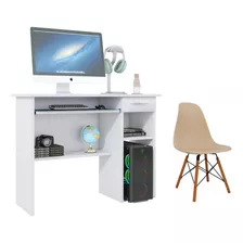 Cadeira Moderna Eames C/ Mesa Laptop Apoio Teclado Pc