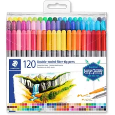 Staedtler 3200 | 120x Canetas | Ponta De Fibra | Ponta Dupla