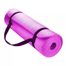 Mat De Yoga 10 Mm Alfombra Resistente Gruesa 180cm X 61cm Color Fucsia