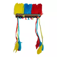 Penacho Indio Plumas Diadema Sombrero Disfraz India