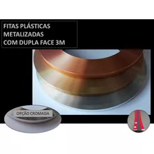 Fita Plástica Metalizada 20mm Com Autocolante 3m. 15mts. 