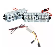 Led Estroboscópico De Advertencia Poli Azul-rojo 12vdc X2pcs