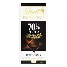 Chocolate Amargo 70% Cacau Excellence Lindt Sem Glúten Caixa 100 G