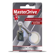 Mini Pendrive 64gb Chaveiro Masterdrive Platinum Original