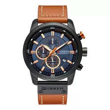 Reloj Curren Technos 8291 Hombres Cuero Deportivo 3atm