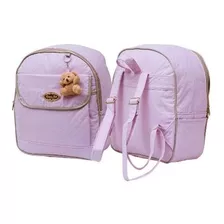 Mochila Maternidade Ursinho Cor Rosa Meninas