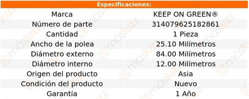 Polea 84.00 Mm Infiniti M35 6 Cil 3.5l 06/08 Kg Foto 3