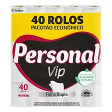 Papel Higiênico Personal Vip Folha Dupla Embalagem 40 Unidad