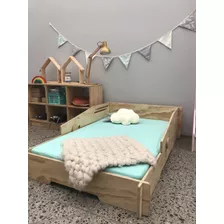 Cama Montessori Nueve Lunas 140x90 Con Colchón